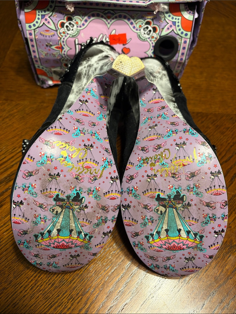 Irregular Choice Georgia Rose/black size 39/8 - Picture 5 of 8